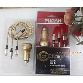 Mua Bộ tẩu Sạc Nhanh 3.4A Pugan Trên Xe Ô tô Hàng Cao Cấp Chất Lượng