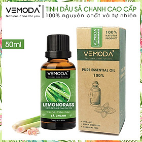 Tinh dầu Sả chanh cao cấp 50ML Lemongrass. Tinh dầu xông phòng Vemoda giúp thanh lọc không khí, khử mùi, kháng khuẩn, đuổi muỗi, giải cảm, làm đẹp. 