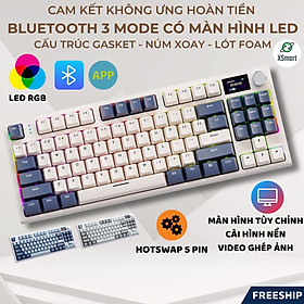 Mua Bàn Phím Cơ Bluetooth Không Dây K86 RGB PRO VIP Có Màn Hình  App Tùy Chỉnh HOTSWAP 5 Pin  Lót Foam-Hàng Chính Hãng