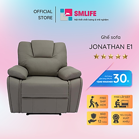 Ghế sofa đơn ngã lưng thư giãn bằng điện sang trọng SMLIFE Jonathan E1 | D99 x R96 x C99cm | nâng hạ lưng ghế