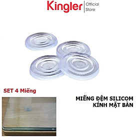 Mua Đệm Silicon Lót Giữa Kính Và Mặt Bàn  Miếng Đệm Kê Kính Trong Suốt  Chống Xê Dịch Và Trơn Trượt Mặt Kính. Kingler 5505