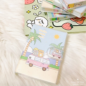Sổ Tay Bìa Da Pu Có Khóa Xinh Xắn Size Mini