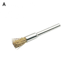 15pcs Brass Brush Steel Bánh xe Bánh xe Bàn chải khoan Công cụ quay Công cụ đánh bóng Công cụ quay kim loại Rust Rust Rust Brush Set: 01