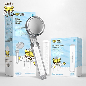 Bộ vòi sen tắm lọc nước, tăng áp baby tattoo