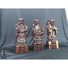 Bộ tượng tam đa Phúc - Lộc - Thọ- gỗ Cẩm (cao 30cm)