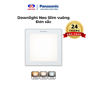 Đèn LED Âm trần Downlight Neo Slim Panasonic Vuông đơn sắc Công suất 9W siêu mỏng nguồn rời, xuất xứ Indonesia, NNP72250, NNP72255
