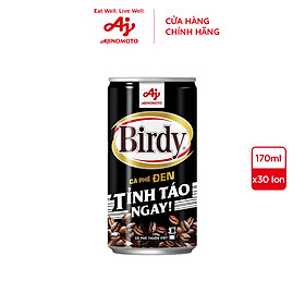 Hình ảnh Thùng 30 Lon Cà Phê Birdy® Đen 170ml/Lon