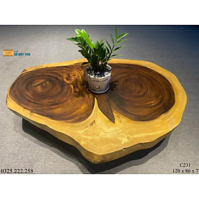 Mua Bàn Trà Gỗ Me Tây  Bàn Sân Vườn Gỗ Me Tây  Bàn Gỗ Me Tây Nguyên Tấm Dài 1 2m Rộng 86cm Dày 7cm