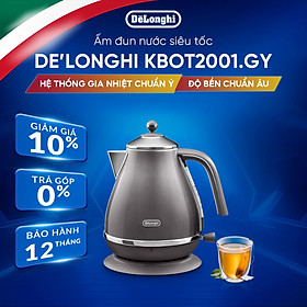 Mua  Hàng chính hãng  Ấm đun nước siêu tốc DeLonghi Icona Metallics KBOT2001 (BG/ GY)