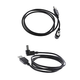 USB2.0 Male to Type B 90Degree Extension Adapter Cable Left&Right Angle