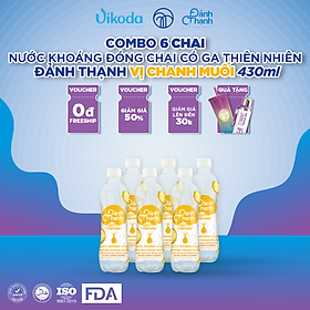 Lốc 6 chai Nước Khoáng Thiên Nhiên Có Ga Đảnh Thạnh Khoáng Chanh Muối 430ml