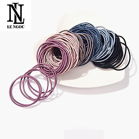 Set 100 thun cột tóc siêu dai nhiều màu tiện dụng dành cho nữ- Lê Ngọc Fashion