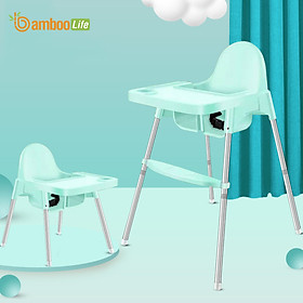 Ghế ăn dặm cho bé Bamboo Life cao cấp phù hợp với ăn dặm kiểu Nhật ăn dặm truyền thống sử dụng đa năng có nấc điều chỉnh độ cao gấp gọn mang theo đi chơi du lịch hàng chính hãng BL085