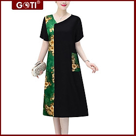 GOTI - THỜI TRANG QUÝ BÀ DÁNG ĐẦM SUÔNG CHỮ A BIGSIZE DỰ TIỆC DÀNH TẶNG MẸ TRUNG NIÊN U50 U60 3326