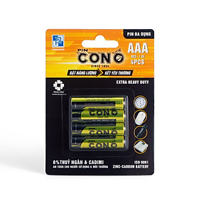 Combo 5 vỉ Pin Con Ó Đa Dụng Decal R03 - Size AAA - Vỉ 4 viên