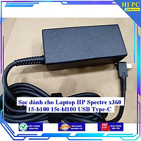 Sạc dành cho Laptop HP Spectre x360 15-b100 15t-bl100 USB Type-C - Kèm Dây nguồn - Hàng Nhập Khẩu
