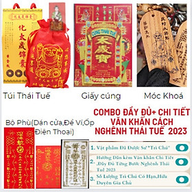 Mua THÁI TUẾ 2023 Đã  Trì Chú  đầy đủ Trọn Bộ(Túi  Phù Kim bài Giấy Áo Linh phù điện thoại...)-SL CÓ HẠN
