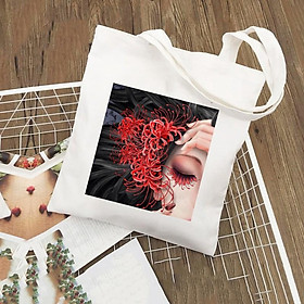 TÚI TOTE VẢI BỐ ĐEO VAI CANVAS HOA BỈ NGẠNT6 PHONG CÁCH AOMI