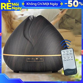 MÁY XÔNG TINH DẦU CHUYÊN DỤNG DUNG TÍCH 550ML, VÂN GỖ CAO CẤP, TÍCH HỢP ĐIỀU KHIỂN TỪ XA