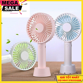 Mua Quạt Mini Tích Điện Cầm Tay Có Đế - Giao Hàng Toàn Quốc