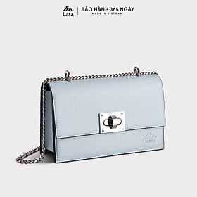 Túi Lata ( Thời trang nữ đi chơi size 21- Túi đeo chéo da HN104 ) - Xanh nhạt