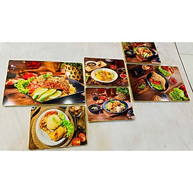 (ẢNH CHỤP THẬT)Tranh treo tường cơm gà xối mỡ 1 trang trí decor quán nhà hàng kèm đinh treo