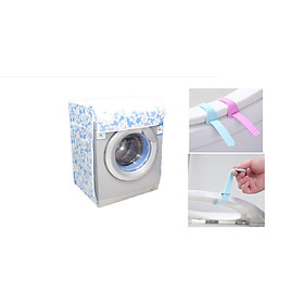 Vỏ bọc bảo vệ máy giặt  loại dày ( giao màu ngẫu nhiên) tặng kèm dụng cụ nâng nắp bồn cầu silicon