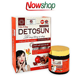 Viên Uống Hạn Chế Tác Hại Từ Nắng Detosun Vạn Tam Hỗ Trợ Bổ Sung Glutathione Giúp Trắng Da Mờ Sạm Nám Chống Lão Hóa Và Bảo Vệ Da. Hộp 30 viên