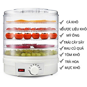 Máy sấy thực phẩm gia đình sấy khô siêu nhanh sấy hoa quả thịt cá tôm mực cực tiện.