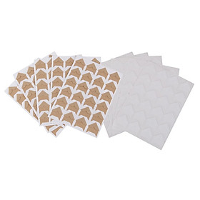 10 Sheets 240 Pieces Self Adhesive Decorative Photo Album Scrapbook Corner Protector Stickers White Brown