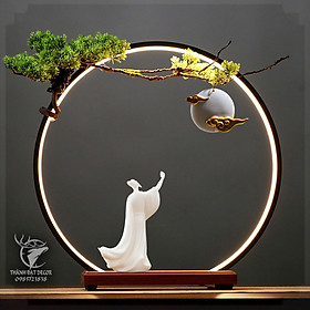 Mua Kệ Gỗ Đặt Tượng Trang Trí Có Đèn Led size 40  Có Thể Đốt Trầm Hương  Quà Tặng Tân Gia Khai Trương Trang Trí Bàn