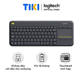 Hình ảnh Bàn Phím Không Dây Logitech K400 PLUS - Hàng Chính Hãng