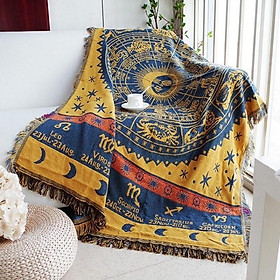 Thảm Sofa, Thảm Trang Trí Thổ Cẩm Cotton Fabric - 230cm x 180cm Cung Hoàng Đạo