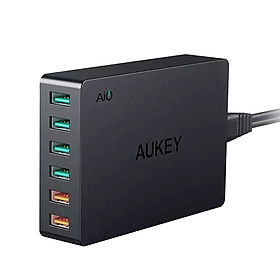 Mua CỦ SẠC 6 CỔNG AUKEY PA-T11 TỔNG CÔNG SUẤT 60W - HÀNG NHẬP KHẨU