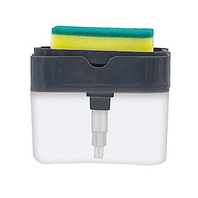 Kitchen Tools 2-in-1 Sponge Box With Soap Dispenser Double Layer Kitchen Plastic Soap Dispenser Sponge Scrubber Holder Case Hot
