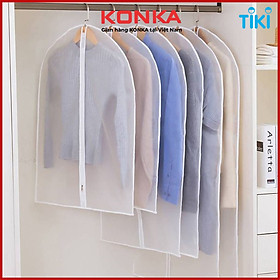 Mua Túi bọc quần áo treo tủ chống bụi mốc trong suốt  có khóa kéo T063  kích thước 100x60cm