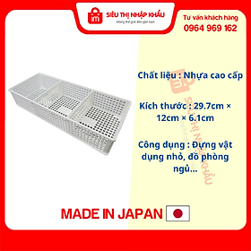 Mua Khay đựng vật dụng phòng ngủ chia ngăn dạng lưới màu trắng - Nhật Bản