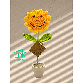 Mua Chậu hoa hướng dương vui vẻ đan len handmade