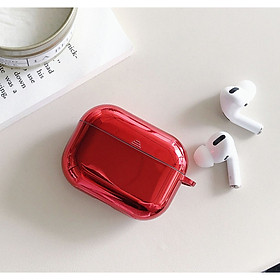 BAO CASE AIRPODS VỎ ỐP CHO TAI NGHE AIRPODS 1, AIRPODS 2, AIRPODS PRO mạ Chrome bóng cao cấp màu đỏ -  Hàng chính hãng