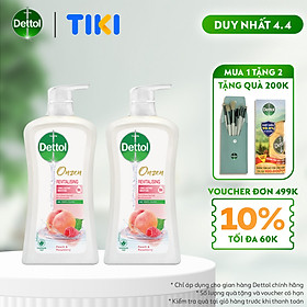 COMBO 2 CHAI SỮA TẮM  DETTOL ONZEN DƯỠNG DA ĐÀO & PHÚC BỒN TỬ (950G/CHAI)