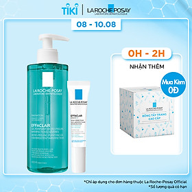 Bộ Gel rửa mặt và tắm giúp làm sạch bã nhờn,giảm mụn & thâm sẹo La Roche-Posay Effaclar Micro-Peeling Purifying Gel