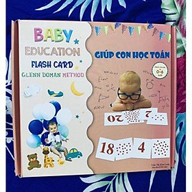 FLASHCARD GLENN DOMAN CHUẨN IVORY 350 - Bộ thẻ chấm Dotcard Giúp con học toán size to chuẩn 28x28cm