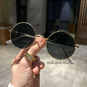 Kính đi đường Mắt tròn xoe chống nắng cho nam nữ + Tặng Phụ Kiện Hộp đựng và khăn lau