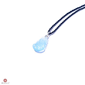 Mặt dây chuyền Hồ Ly Cửu Vỹ Hải Lam Ngọc - Aquamarine - Hợp mệnh Thủy, Môc - Sản phẩm được tặng kèm dây đeo | VietGemstones 