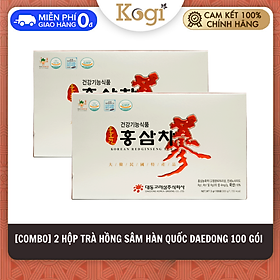 [Combo] 2 Hộp Trà Sâm Daedong 100 gói Chiết xuất từ hồng sâm nội địa 6 năm tuổi dạng trà hạt cốm Hàn Quốc giúp giải nhiệt mùa hè, tăng cường sức đề kháng