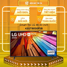 Smart Tivi LG 4K 43 inch 43UT8050PSB Mới 2024 - Hàng chính hãng - Giao HCM và 1 số tỉnh thành