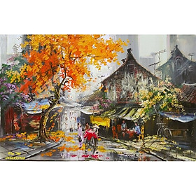 Mua Tranh phố cổ - tranh treo tường - tranh vẽ tay - tranh treo phòng khách