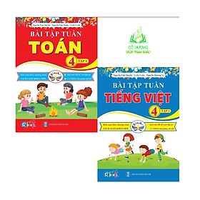 Sách - Combo Bài Tập Tuần Toán + Tiếng Việt Lớp 4 - Tập 1 - Cánh Diều (Bộ 2 Cuốn)