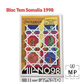 Bloc tem Somalia sưu tầm Triển Lãm Milano 1998