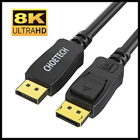 Dây Cáp DisplayPort 2 Đầu Đực Dài 2M 1.2 Phân Giải 8K 60hz Tốc Độ 32.4Gbps CHOETECH XDD01 - Hàng Chính Hãng